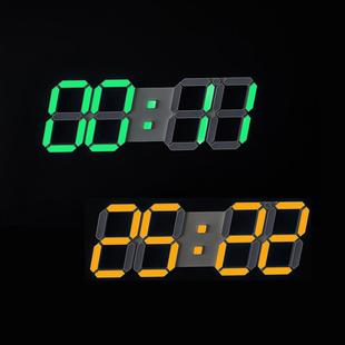 INS现代简约挂钟 LED立体数字钟客厅电子钟创意挂钟6608