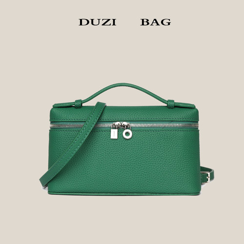 渡自头层牛皮小方包手提斜挎百搭