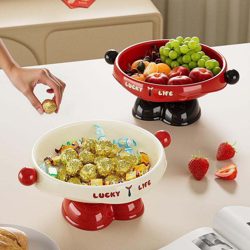 水果盘客厅家用2025新款高颜值茶几果盘轻奢风高档沥水托盘干果盘