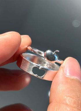 原创手工小苹果情侣对戒众