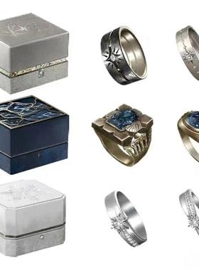 恋与深空祁煜沈星回黎深同款婚戒浪漫轻奢开口可调节对戒情侣戒指