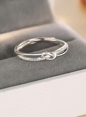 繁星戒指素圈戒指百搭开口戒可调节小众高级感女轻奢指环食指戒小