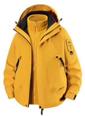 户外冲锋衣男女秋冬季防风防水外套三合一石墨烯发热内胆可拆卸