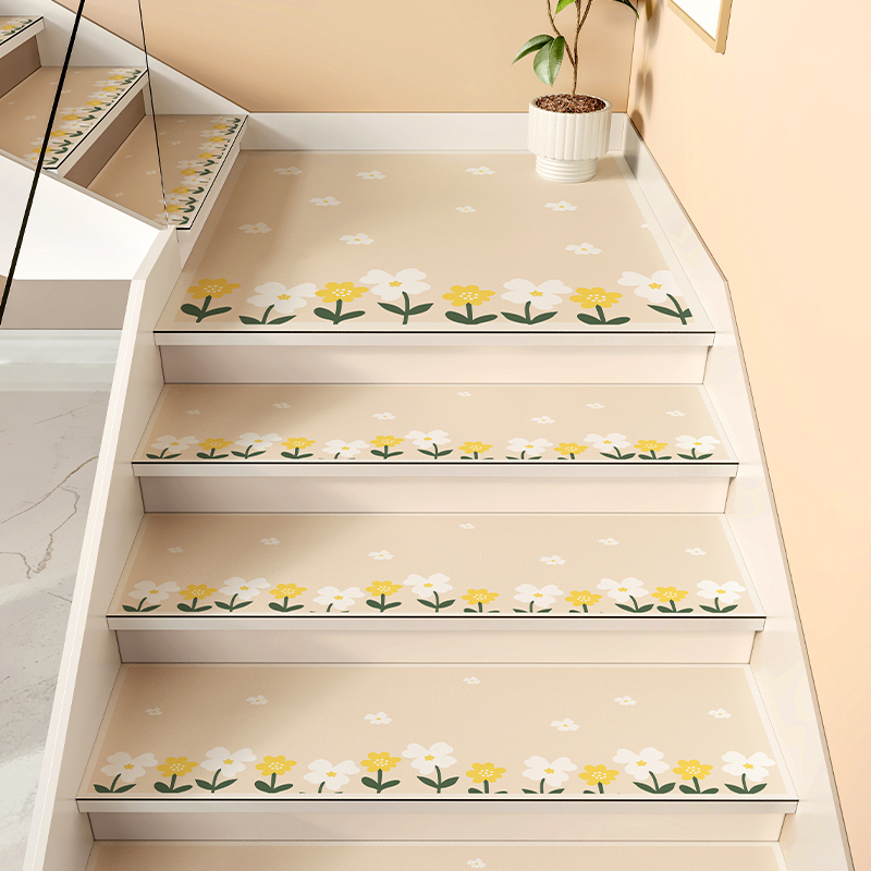家用楼梯踏步垫可擦洗免胶自粘台阶防滑脚垫高端矽藻泥定制可裁剪