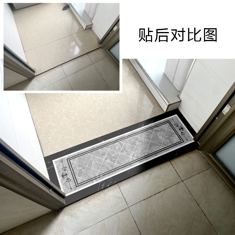 自粘防水耐磨过门石地贴大理石贴纸门槛石地垫入户卧室门口大地贴