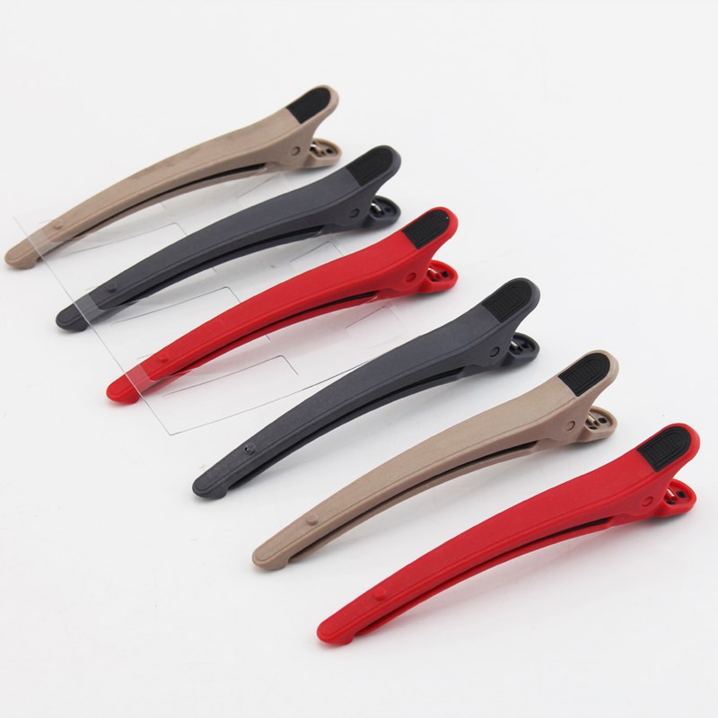 鹰堡美发专业无痕夹子防滑区分定位夹子长嘴夹发型师理发夹子