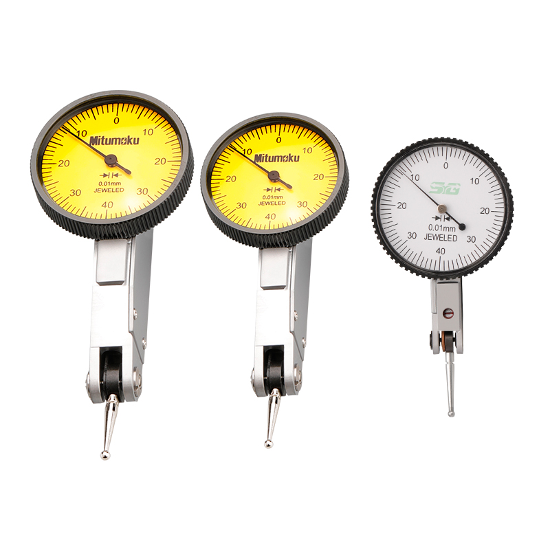 三丰数控加工中心杠杆百分表头0-0.8精度1丝家用找平靠表大校表座