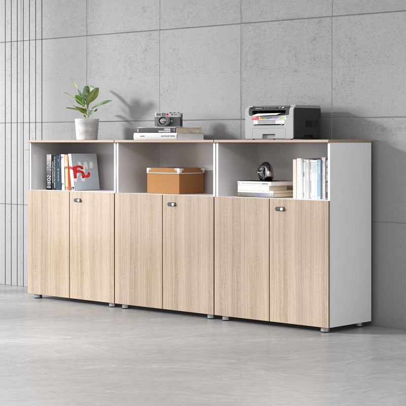 文件柜矮柜资料柜木质带锁档案柜小型纳储物边柜隔断收柜用