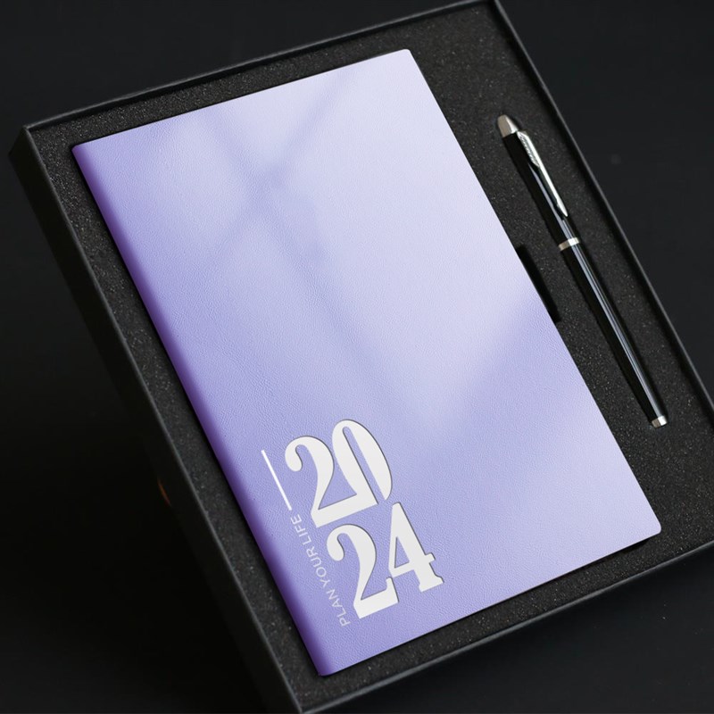 2024年历本英文每日计划日程本日记本商务办公笔记本子定制记事本