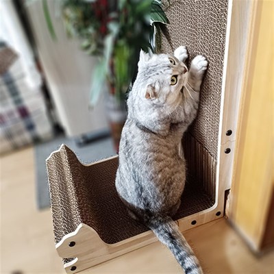 趴趴猫立式猫抓板猫咪磨爪器瓦楞纸宠物玩具猫用品L型可替换抓板