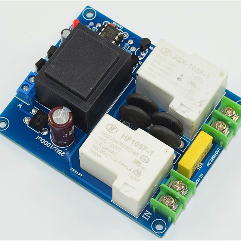 甲类电源软启动保护板(接自锁开关 )