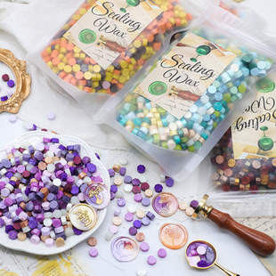 混色500g火漆蜡大袋装 蜡DIY封口封蜡 wax火漆印章专用蜡北欧风混装