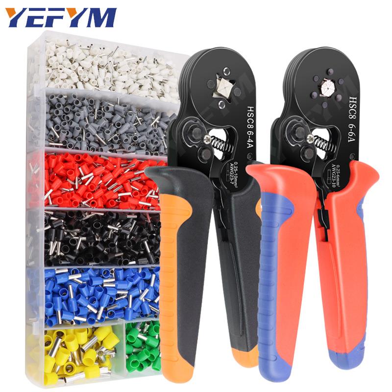 管型/针型接线端子压线钳HSC8-6-4手动压接钳工具加1200电工套装