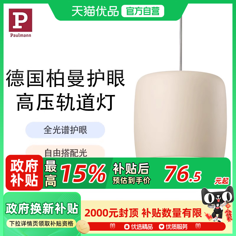 德国柏曼护眼明装高压轨道灯吊灯