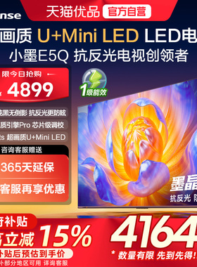 海信电视小墨E5Q 75英寸 超画质U+MiniLED 以旧换新E5N升级电视机