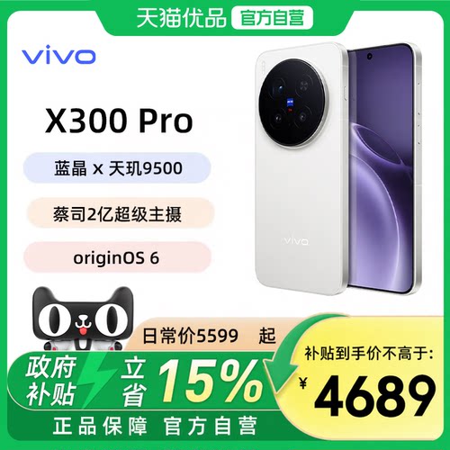 淘金币频道领优惠【政府补贴15%】vivo X300 Pro手机新品蔡司天玑旗舰拍照智能手机vivo官方旗舰店官网正品