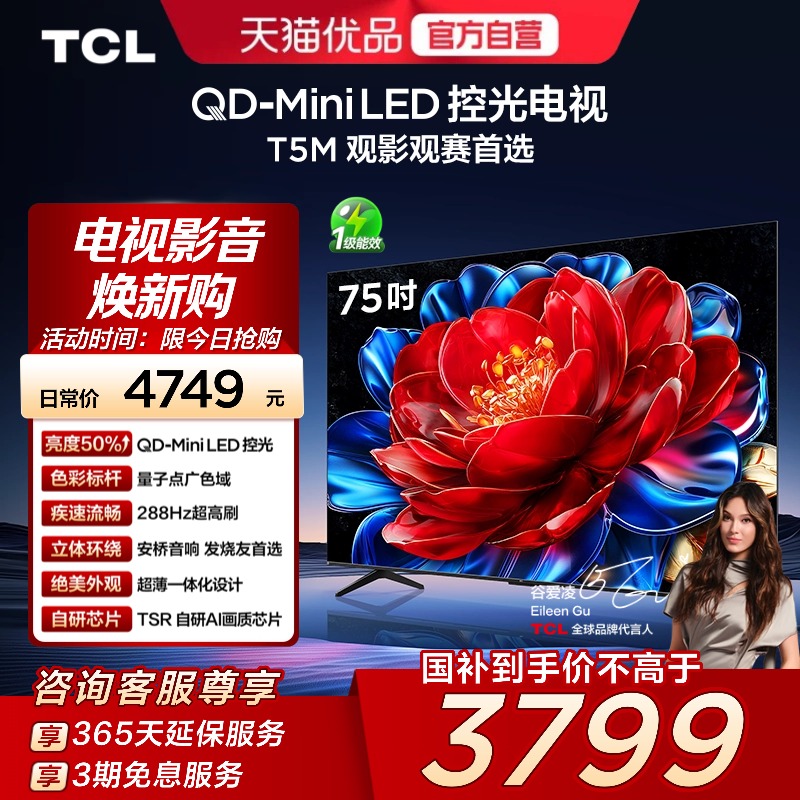 MiniLED/量子点广色域/288Hz高刷