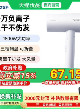 飞科电吹风机家用护发大功率风力折叠宿舍学生FH6276