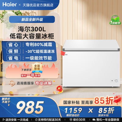【新品】海尔300升家用两用冷冻小型冰箱冰柜大容量商用冷藏冷柜