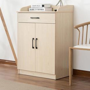 现代简约双门双抽储物柜PVC饰面材质80x40x90cm多色选择餐边柜 现