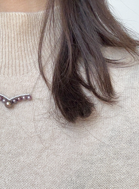 半觉【福禄自来】绝绝子紫珠珍珠微笑设计款项链