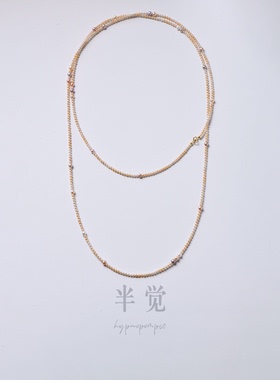 半觉美姬第一版淡水圆极光几乎无暇可缠绕百搭糖果多戴珍珠项链