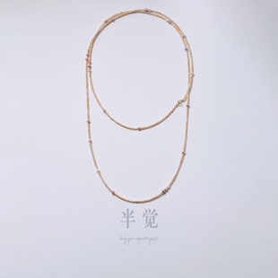 半觉美姬第一版淡水圆极光几乎无暇可缠绕百搭糖果多戴珍珠项链