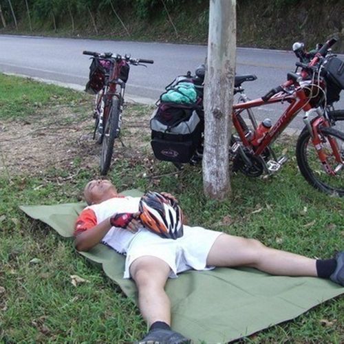 极速适合摩托长途s旅行途中睡午觉的帆布防潮垫