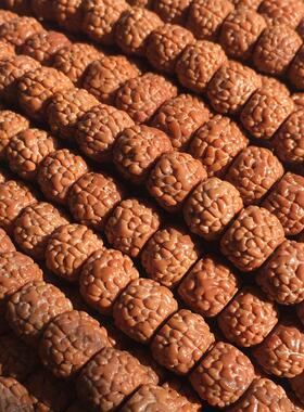 极速小108金刚菩提颗纹子佛珠籽手串龙鳞串原藏式素项链Y精挑价di