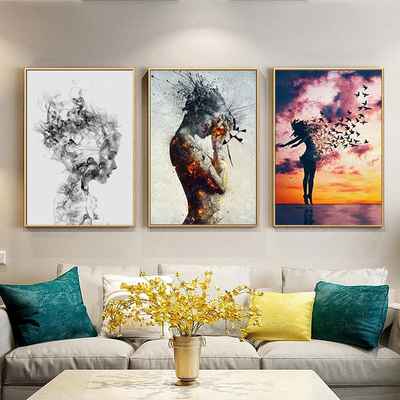 极速Paint By Numbers Kits Figure Painting BOy Color Canvas W