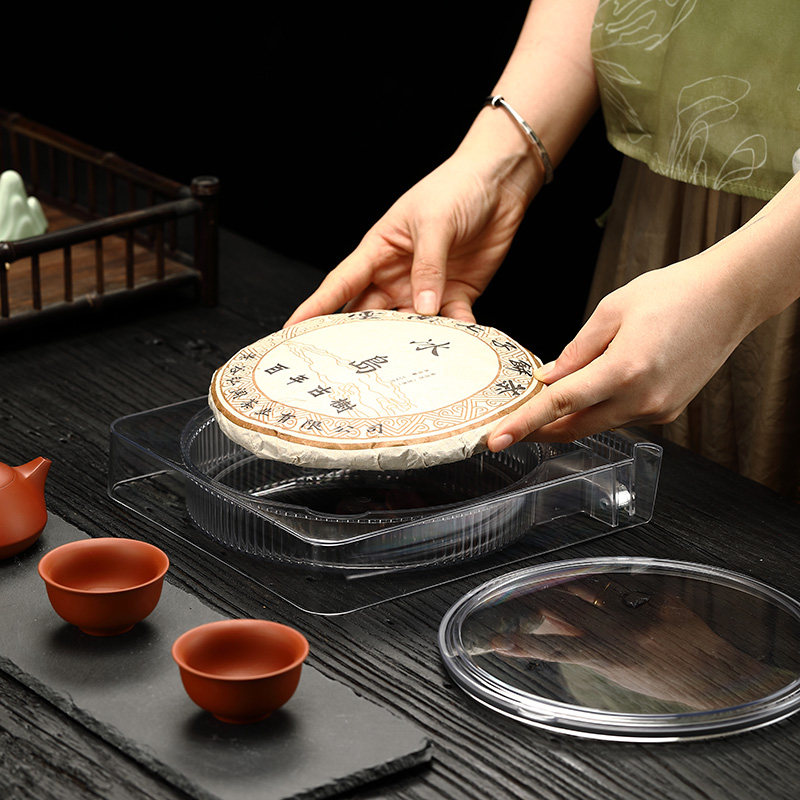 新品普洱b茶饼收纳盒家用茶叶透明密封茶叶盒防潮茶叶储存罐茶叶