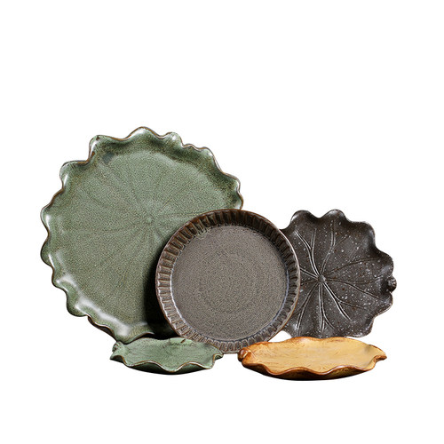 极速陶瓷花盆接水盘小号大t号圆形莲花创意托盘花托盆栽底座花盆