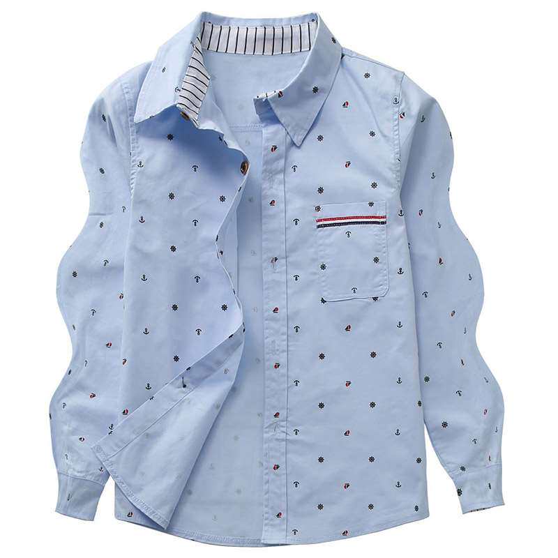 极速童装男童衬衫j加绒加厚儿童保暖衬衣纯棉长袖中大童冬款衬衣