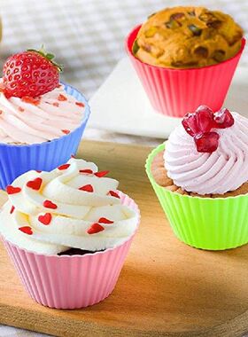 新品12pcs Silicone Lpiner Cupcake Paper Baking Cup 3D Cake C
