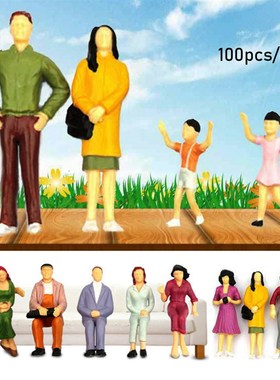 极速100Pcs People Figures ABS Material Model BuildVing Passe