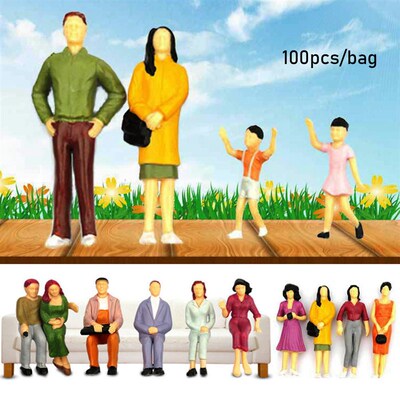 极速100Pcs People Figures ABS Material Model BuildVing Passe