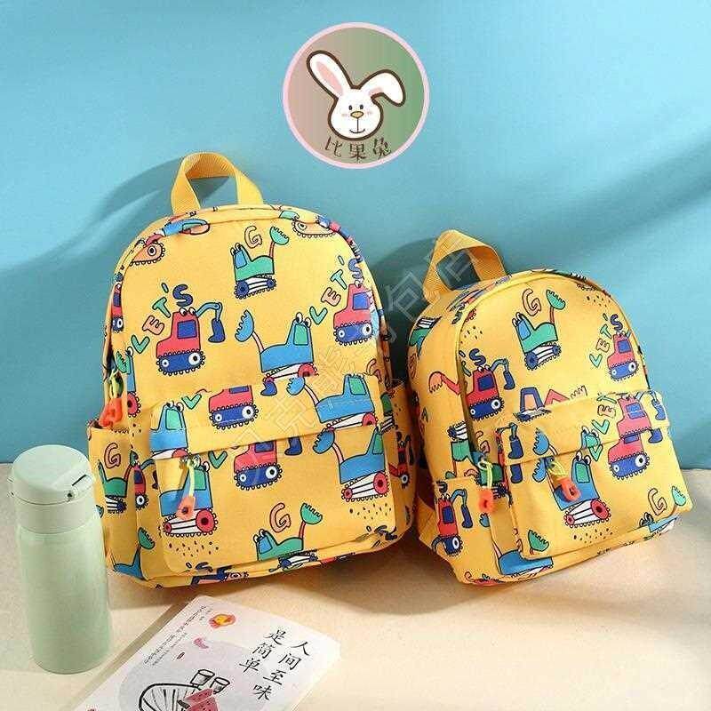 新品儿童挖土机书包m幼儿园男孩超轻图案洋派小班卡通男童宝宝挖