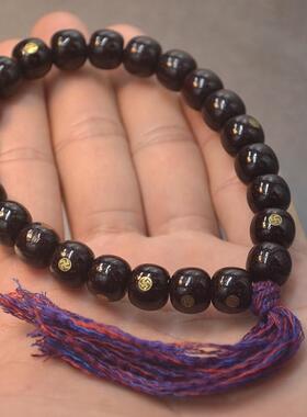 极速手串朱砂供星月菩提念珠w手链新春工艺10/9桶珠18颗手持