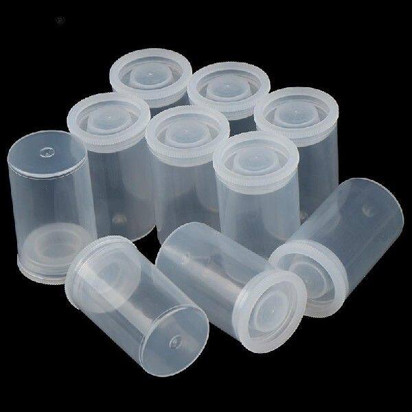 新品10Pcs Plastic Empty Bottxle Roll Film Case Box Seal Fish