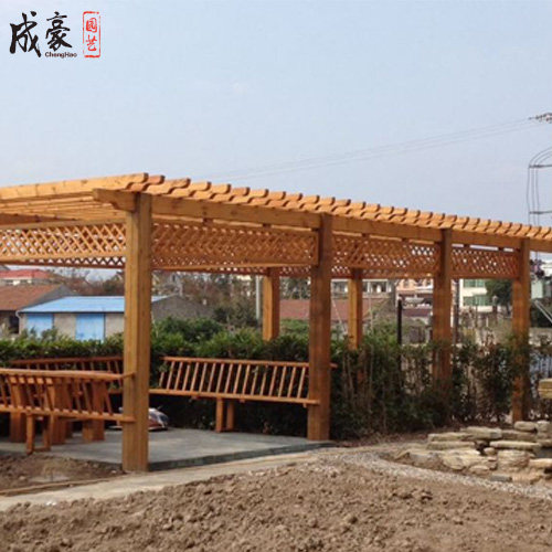 新品室外防腐木葡萄架庭院花架碳化木凉亭葡萄架长廊爬.藤架廊架