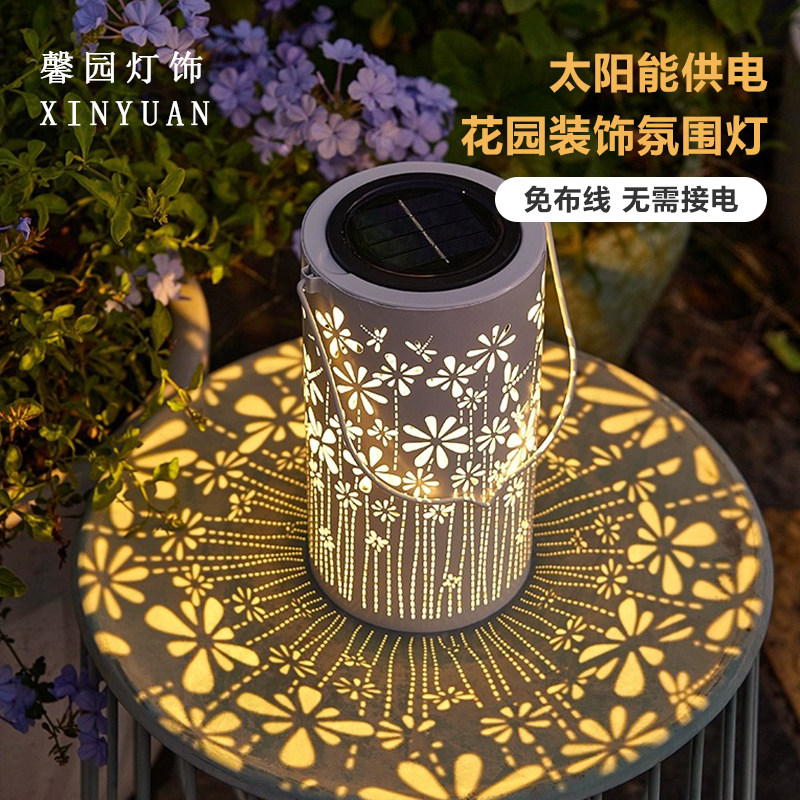 镂空创意太阳能小夜灯树上户外庭院花园装饰灯露营氛围感景区挂灯