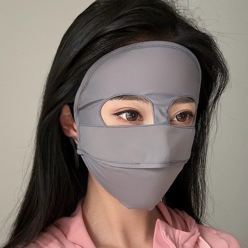 夏季冰丝全脸防晒透气面罩女