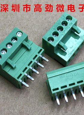 HT3.96-5P 直脚 接线端子 插拔式接线端子 绿色 3.96插拔端子