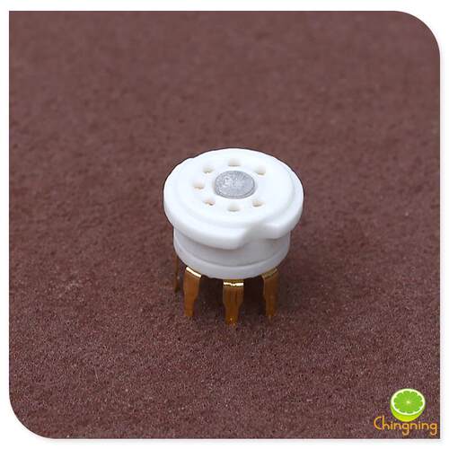 7脚镀金镀银PCB管座 实心6C4 6J1 6J3 6J5 2P2 6X4 6Z4 6AK5 适用