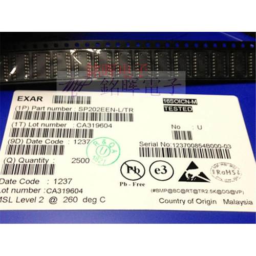全新  EXAR单片机 接收器SP202EEN-L SOP16驱动IC 原装现货