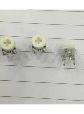 原装日本HDK 陶瓷可调电阻微电位器065卧式100欧白色VZ067TL1B101