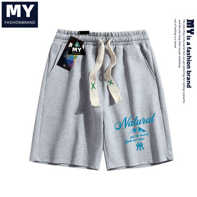 MY联名款2025夏季男士短裤高腰抽绳显瘦透气运动裤