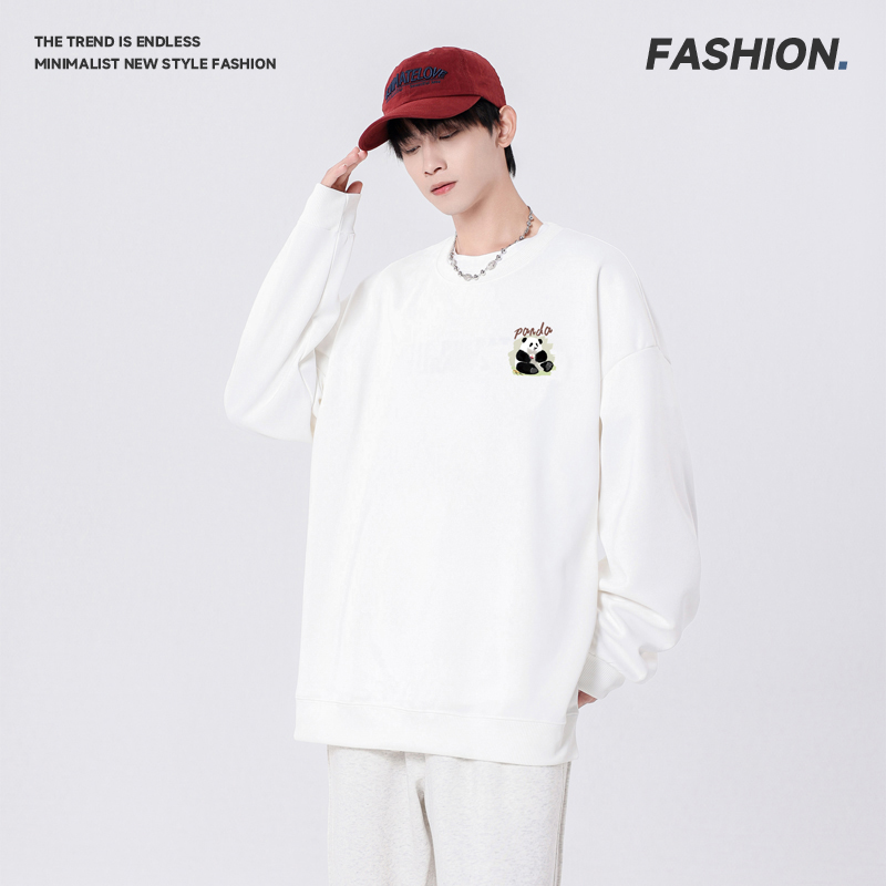 百搭休闲宽松潮流印花上衣简约运动男女同款情侣日常韩版保暖卫衣