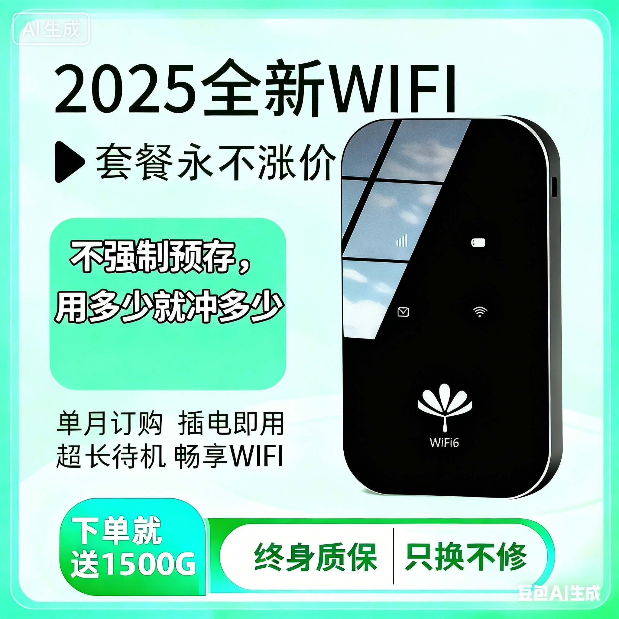 随身wifi移动便携式新款2025无线wifl6高速户外通用流量