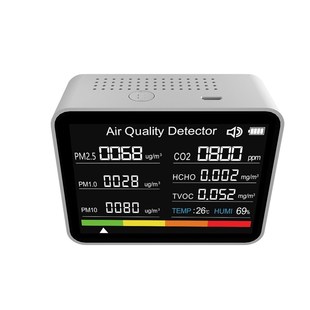 8合1二氧化碳CO2检测仪家用PM2.5空气质量粉尘空气污染物温湿度计